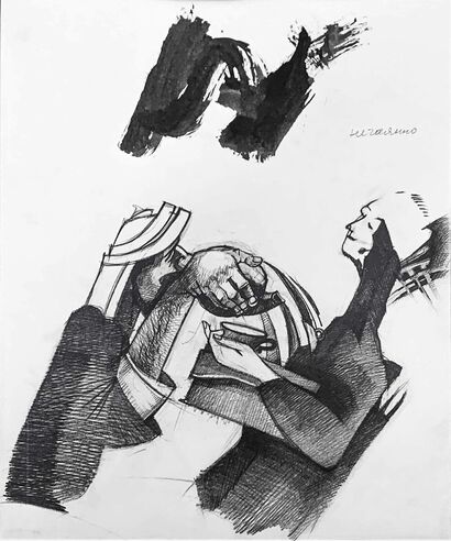 Acciden-TEA-ly (Drawing from a Blot) - a Paint Artowrk by Svetlana  Hein